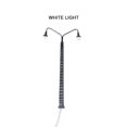 thumbnail image 3 of Injueey Modelo de lámpara de vía férrea, farola clásica a escala 1:87, diseño de construcción, luz LED de parque de cabezales, decoraciones Artesanía Negro (luz blanca), 3 of 6