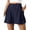 Navy, variant on Womens Shorts Casual Spring Summer Elastic High Waisted Pleated Cotton Shorts Beach Vacation Outfits Pockets