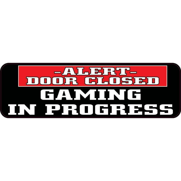 10in x 3in Alert Gaming in Progress Magnet