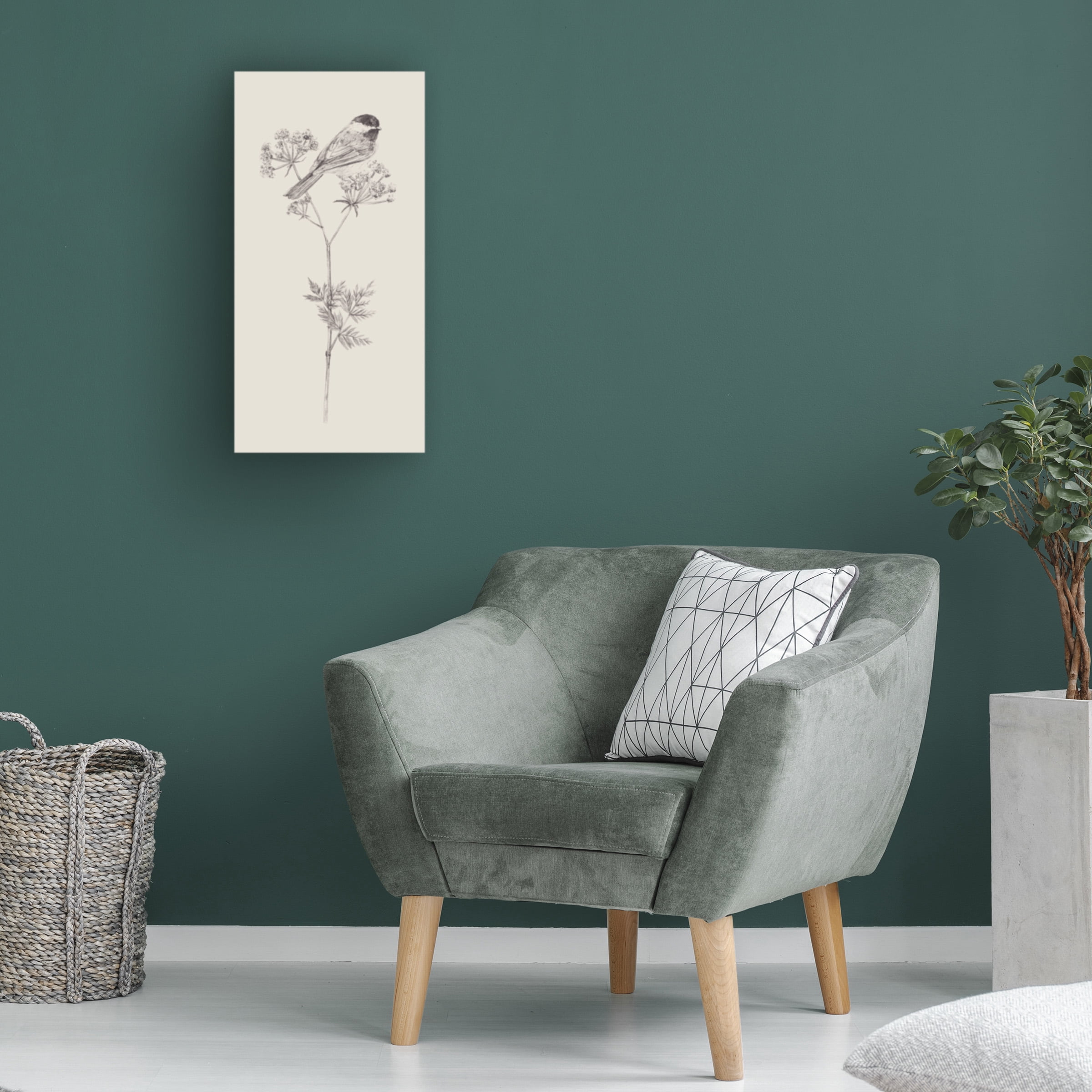 Melissa Wang 'Nature with Bird III' Canvas Art