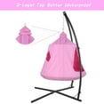 thumbnail image 2 of LAZY BUDDY Hammock Chair Set, Hanging Tree Tent w/ Steel Stand, Hammock X-Stand with Swing Tent, LED Lights, 330 lbs, Pink, 2 of 9