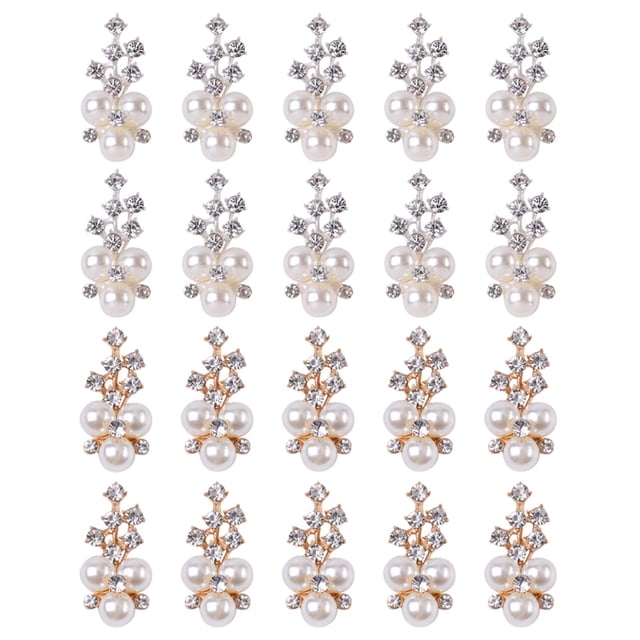 jifeng 20 Pieces Rhinestone Charms Crystal Beads for Jewelry Making Headdress DIY Craft