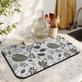 thumbnail image 3 of Eye-Catching Floral Coffee Drying Mat, 19.5x12in - Absorbent Kitchen Counter Mat & Splash Guard, Ideal for Coffee Maker, Espresso Machine, Coffee Mat and Adds Flair to Dining Room Decor, 3 of 7