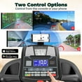 thumbnail image 2 of Treadmills for Home, 4.75HP Quiet Brushless Folding Treadmill with Auto Incline, Dual Cushion System,Treadmill 300lb Capacity w/Holder for Cup & Phone, 64+3+3+1 Programs, Knee Gift, 2 of 7