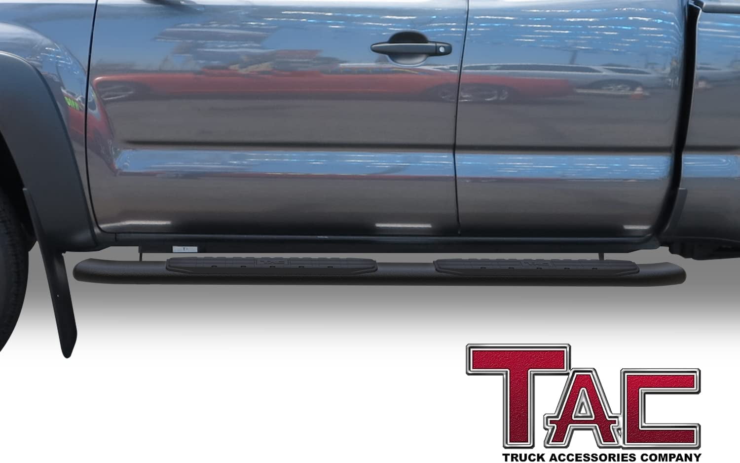 TAC Side Steps Running Boards Compatible with 2005-2023 Toyota Tacoma Access Cab Truck Pickup 4.25" Texture Black Side Bars Nerf Bars Off Road Accessories (2pcs)