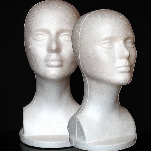 WETLA 1 Pack Studio Limited White Foam Mannequin Head Display Wig Head