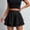 c01Black, variant on Women's Double-layer Short High Waist Flare Short Casual Fashion Versatile Pleated Mini Short with Pockets White S