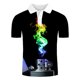 thumbnail image 1 of Blusa de manga corta con estampado de cuello vuelto para hombre Pompotops oipoqjl24584, 1 of 3
