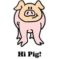 thumbnail image 2 of CafePress - Hi Pig - Cute Infant Baby Football Bodysuit, 2 of 3