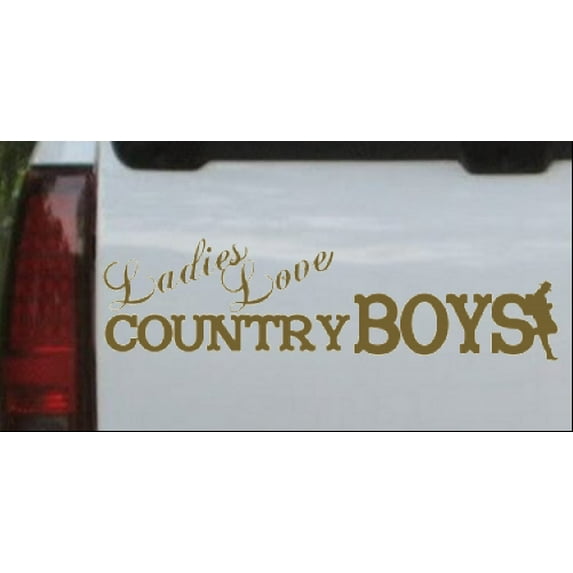 Ladies Love Country Boys Car or Truck Window Decal Sticker