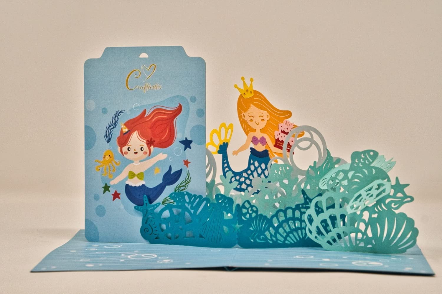 Craftastix Birthday Mermaid Pop Up Card 3D Birthday Greeting Card Walmart Canada