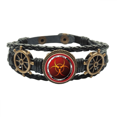 thumbnail image 1 of Logo, sustancia peligrosa Pulsera marina tejida en cuero, 1 of 4