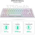 thumbnail image 7 of Royal Kludge RK84 Tri-Mode Brown Switch Backlight Gaming Keyboard White (OPEB BOX) USB28_WBR, 7 of 7
