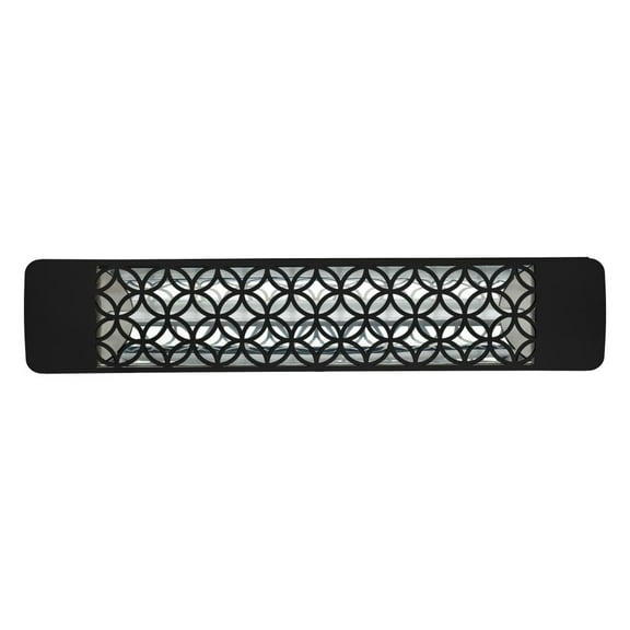 Eurofase Heating - 2500 Watt Single Element 39 Inch Electric Patio Heater-277 Voltage-Black Finish-Clover Decorative Fascia