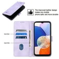thumbnail image 2 of Dteck Wallet Case for Samsung Galaxy A14 5G,Magnetic Leather Pattern Card Wallet Case Shockproof Rubber Kickstand Cover with Shoulder Strap,Purple, 2 of 8