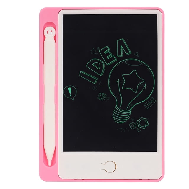 Tablero de dibujo rosa para escribir a mano y hacer bocetos, tableta de escritura digital portátil de 4,4 pulgadas