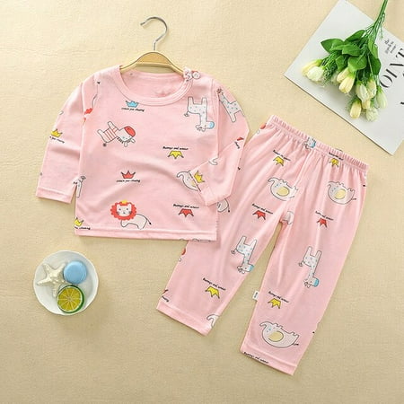 

Boys Pajamas Pyjama Kids Girls Cartoon Pajama Set Toddler Sleepwear Children Nightwear Child Long Sleeve Cotton Fall Pjs