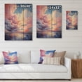 thumbnail image 4 of Designart "Clouds curious Cloudscape Playful" Landscape & Nature Print on Natural Pine Wood, 4 of 5