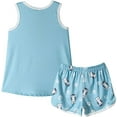 thumbnail image 2 of MyFav Big Kids Girls Sleeveless Pajama Sets Cute Panda Polka Dot Sleepwear Loungewear, 2 of 6