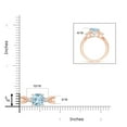 thumbnail image 4 of ANGARA Natural Cushion 1.95 ct Aquamarine Split Shank Ring with Rope Detailing in 14K Rose Gold for Women (Size-8mm) | March Birthstone, Anniversary, Jewelry Gift for Women | Natural Aquamarine Ring, 4 of 9