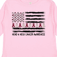 thumbnail image 4 of Inktastic Head and Neck Cancer Awareness- Flag and Ribbon Boys or Girls Long Sleeve Toddler T-Shirt, 4 of 5