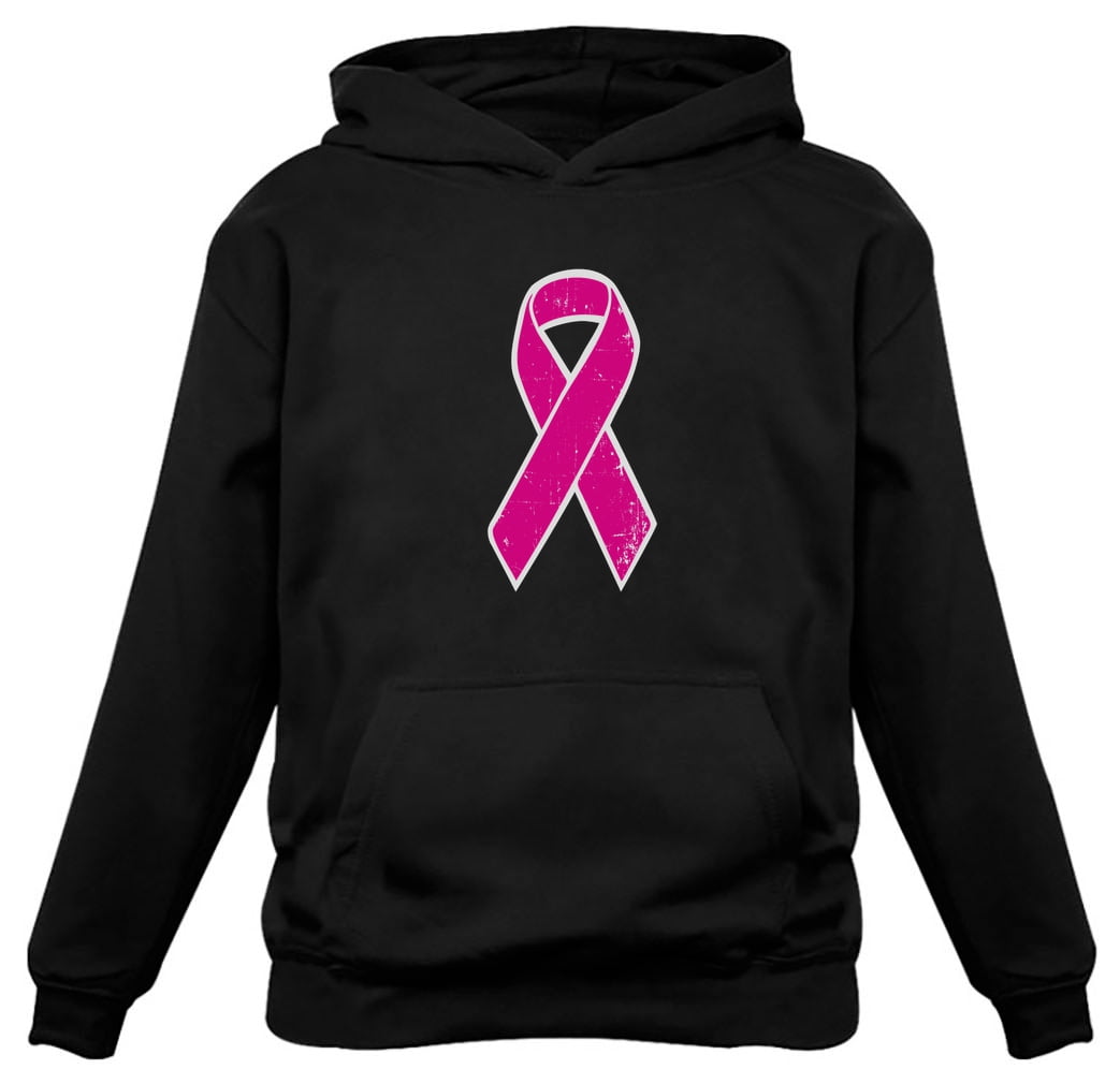 Tstars Breast Cancer Awareness Sweatshirt Distressed Pink Ribbon