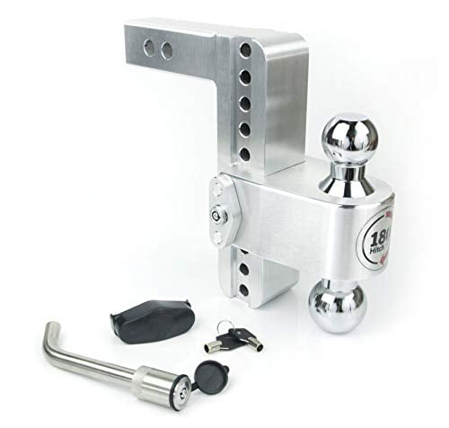 Weigh Safe 180 Hitch LTB8-3 8 Drop Hitch Adjustable Aluminum Trailer Hitch Ball Mount /& Stainless Steel Combo Ball Dual Pin Keyed Lock 3 Receiver 21,000 LBS GTW
