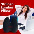 thumbnail image 5 of Strlinen Lumbar Pillow - Patented Ergonomic Multi-Region Firm Back Support for Lower Back Pain Relief - Extra Dense Lumbar Pillow Support Cushion for Office Chair, Car, Sofa, Plane - Black, 5 of 6