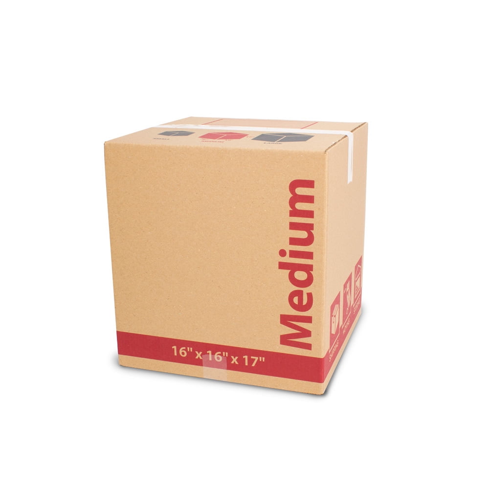 Pen+Gear Medium Recycled Kraft Moving and Storage Box, 16L x 16W x 17H