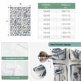 thumbnail image 6 of Vintage Floral Balloon Curtains 63 Inch Length for Living Room/Bedroom, Country Tie-dye Flowers Plants Blue Beige Rod Pocket Privacy Door Curtains Decorative Tie Up Shade for Window 52"x63", 6 of 8