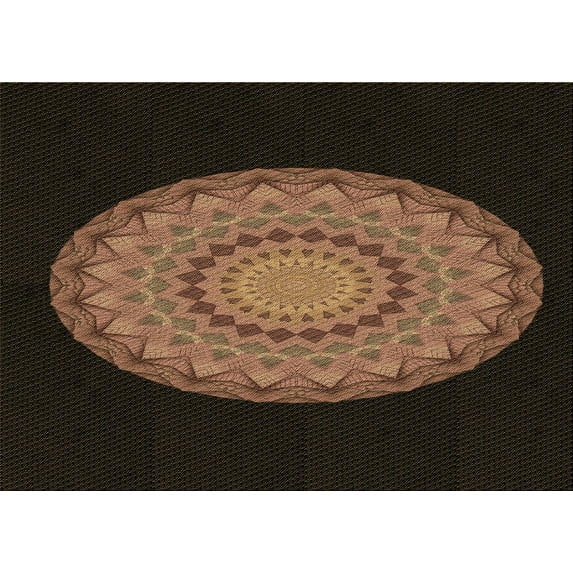 Ahgly Company Indoor Rectangle Patterned Sienna Brown Area Rugs, 7' x 10'
