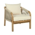 thumbnail image 5 of Cypress Outdoor 4 Piece Conversation Set in  Eucalyptus and Rope with Cushions, 5 of 8