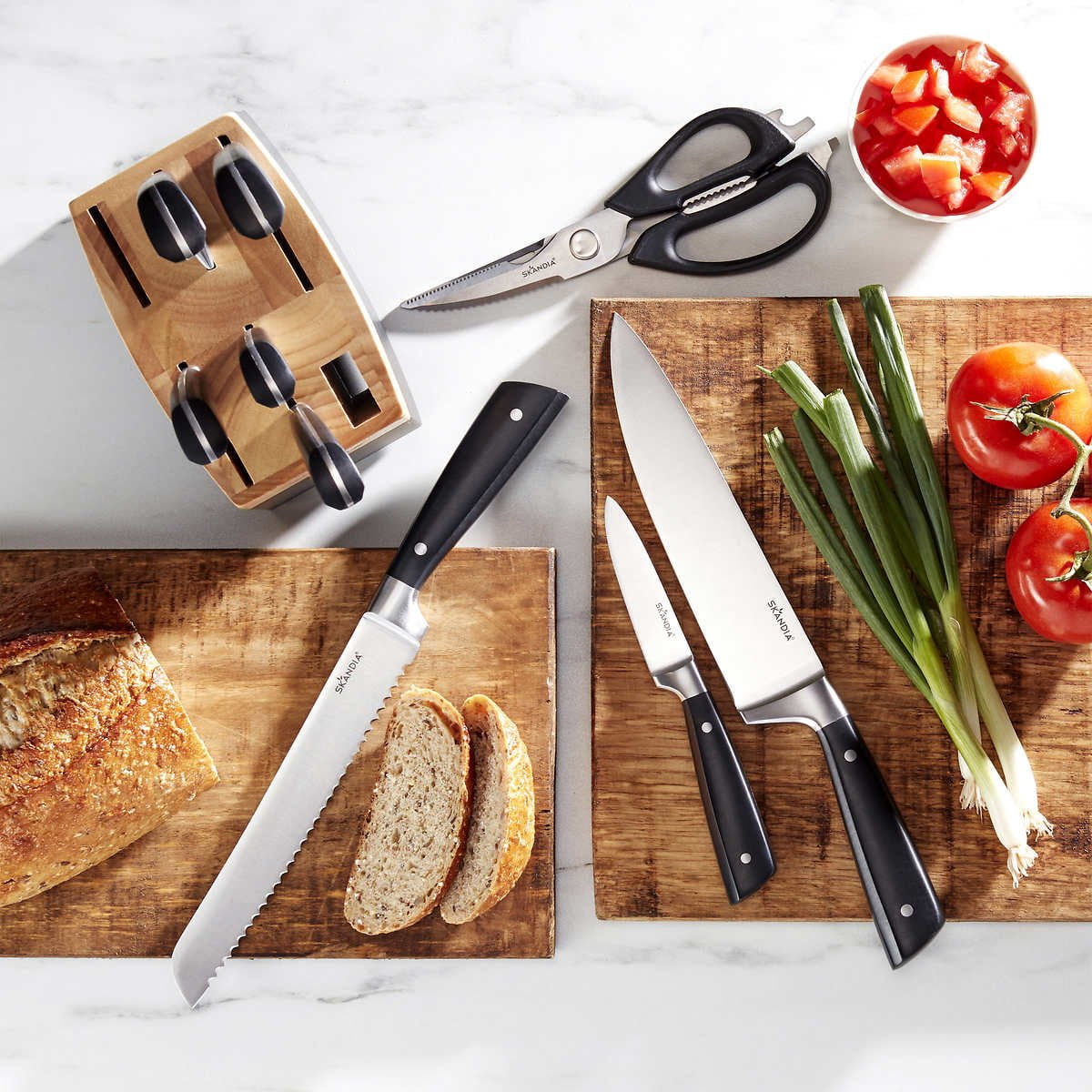 Skandia Constract 10-Piece Knife Block Set, Black