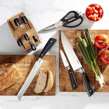 Skandia Constract 10-Piece Knife Block Set, Black MAY HAVE MISSING PIECES