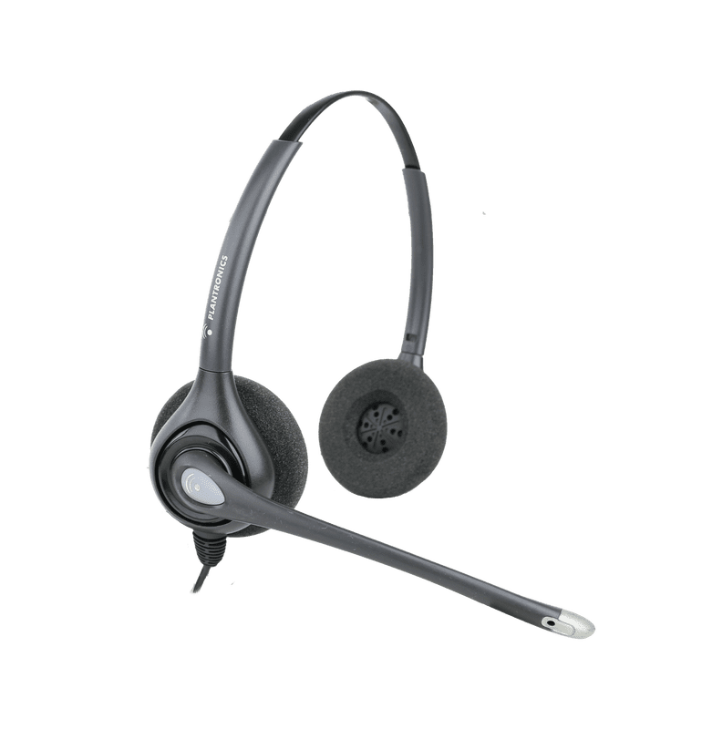 Plantronics HW261N DUO wired headset with Quick Disconnect feature (certified refurbished