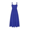 thumbnail image 3 of Yuyuzo Robes d'Été pour Femmes Décontractées Sans Manches Robes Maxi Encolure Carrée Évasées Plage Longue Robe Soleil, 3 of 5