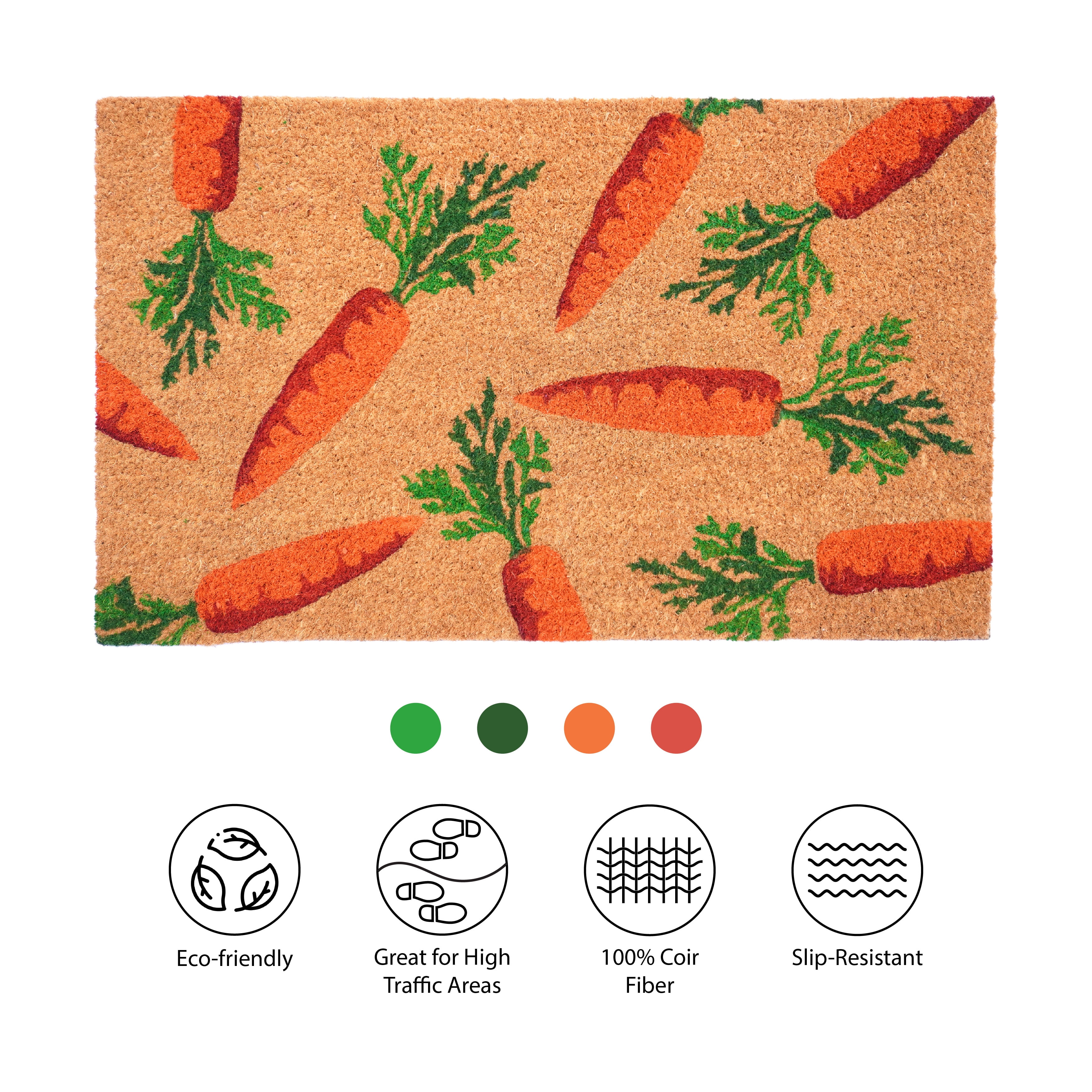 Calloway Mills 106661729 17 x 29 in. Carrot Patch Doormat - Multi Color