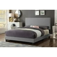 thumbnail image 3 of Karyn Modern Upholstered Platform Bed with Adjustable Headboard, Faux Leather, Black, Queen, 3 of 4