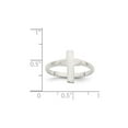 thumbnail image 3 of Gem & Harmony Sterling Silver Polished Cross Ring for Women, 3 of 6