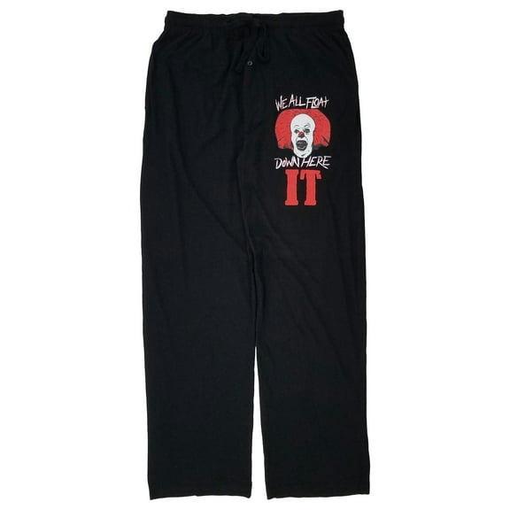 It The Movie Mens Black We All Float Down Here Sleep Pants Pajama Bottoms M