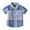 Blue, variant on Summer Plaid Shirt for Toddler Baby Boy Casual Short Sleeve Button Up Turndown Collar Jacket Clothes Blue 70