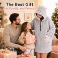 thumbnail image 2 of SKYKENKP Animal Wearable Blanket Hoodie For Adult, Oversized Hooded Blanket With Pockets & Sleeves For Birthday Christmas Gift, 2 of 6