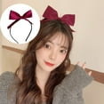 Bow Headbands Red Bowknot Headband For Women Girls Black Bows Hair Hoop