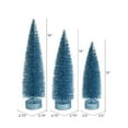 thumbnail image 2 of Vickerman 12"-14"-16" Baby Blue Glitter Oval Pine Artificial Christmas Tree, Set of 3, 2 of 2