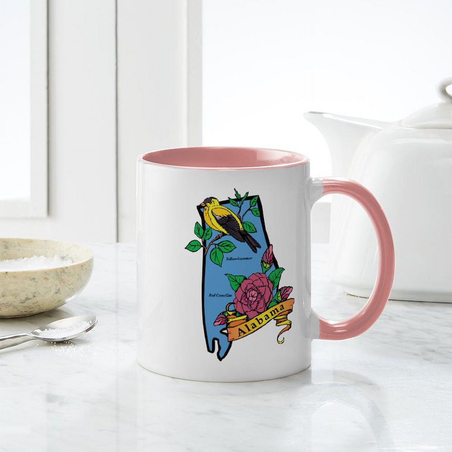 CafePress - Alabama Map Mug - 11 oz Ceramic Mug - Novelty Coffee Tea Cup -  Walmart Business Supplies