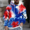 thumbnail image 1 of Sudadera con capucha para hombre, estilo casual, con cuello redondo, estampado, manga larga, blusa de poliéster, 1 of 5