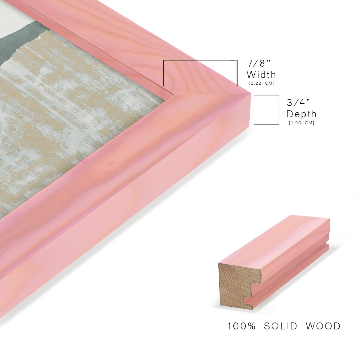 Ennerdale III - Framed Print w/glass - Sunset Pink