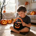 thumbnail image 4 of TAROFIIH Halloween Candy Gift Basketâ20x20 Cm Cotton-Woven Candy Basket, A Reusable Holiday Candy Storage Basket for Parties; Small Woven Basket, Ideal for Gift-Giving, 4 of 6