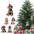 thumbnail image 1 of Xihbxyly Colgante de Árbol de Navidad con Diseño de Perro, Artesanía Acrílica Hecha a Mano, Decoración para El Hogar, La Oficina y El Coche, Regalo Divertido para Navidad, Inauguración de La Casa, Ac, 1 of 3