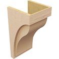 thumbnail image 5 of 11"W x 11"D x 22"H Wide Helena Rough Cedar Woodgrain TimberThane Corbel, Primed Tan, 5 of 6